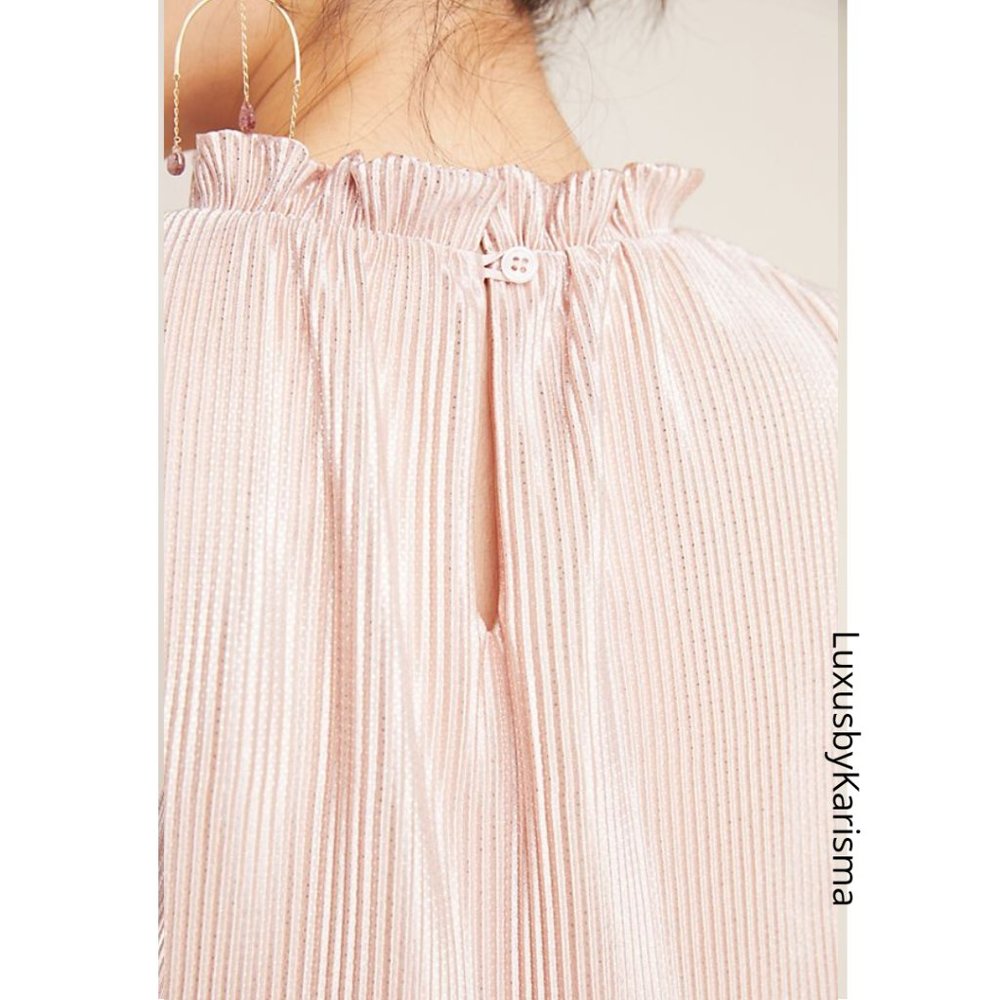 NWT Anthropologie Estelle Blush Tiered Tunic Dress. Size L - Picture 3 of 11